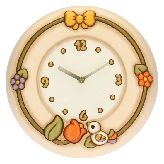 Horloge Murale Avec Tulipe Et Petit Oiseau Pays - THUN