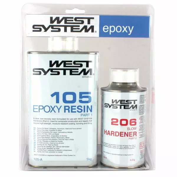 West System A Pack 105 Epoxy Resin & 206 SLOW Hardener 1.2kg