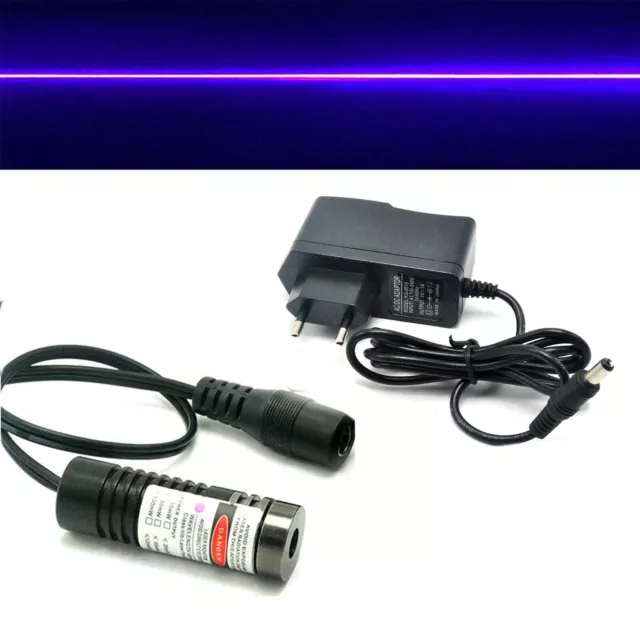 405nm 100mW Violet/blue Focusable Line Laser Diode Module with 5V Adapter