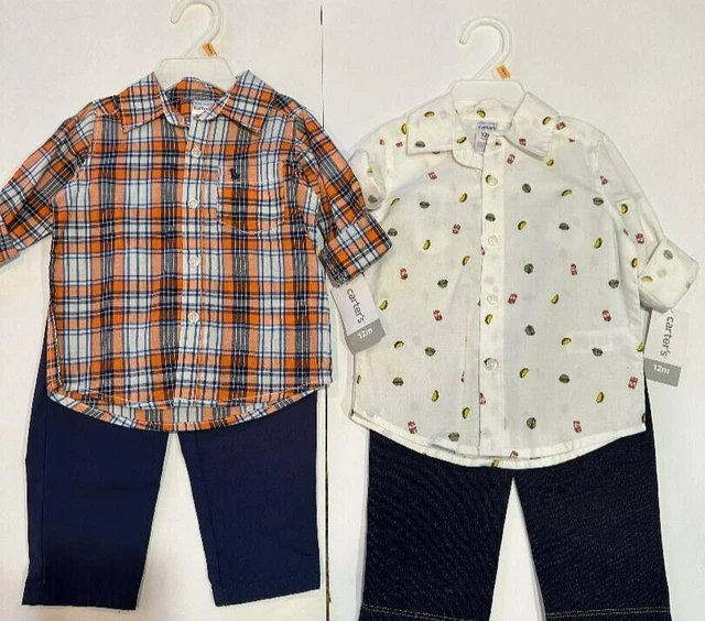 NWT Carter's Baby Boys Lot of 2 Outfits 2-Piece Set Size 12 months