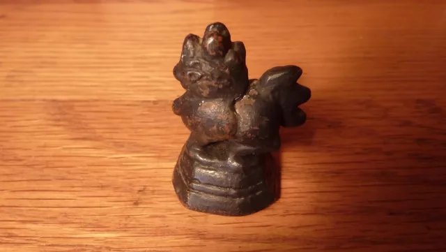 Vintage Burmese Solid Bronze Opium Scale Weight - Hintha Bird Figurine #1