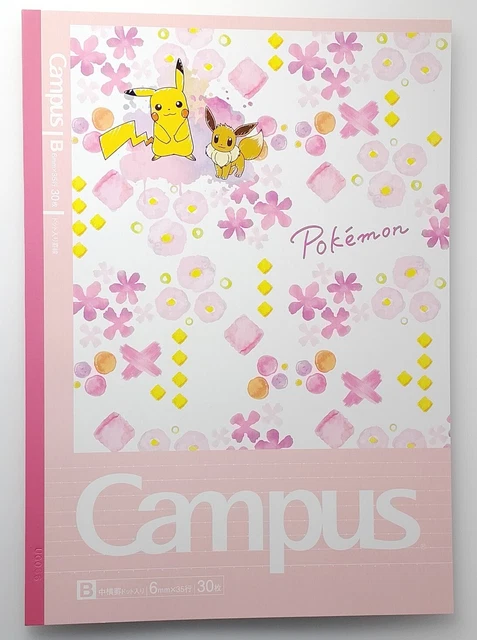 PIKACHU EVOLI POKEMON Note Campus Japanese Showa Note Kokuyo Nintendo ...