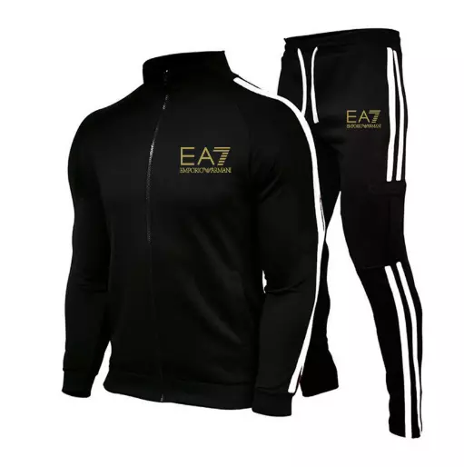 2pcs Mensboss Full Zip Tracksuit Hoodie Jogger Sweatshirt Jacket Pants Sets//M,L