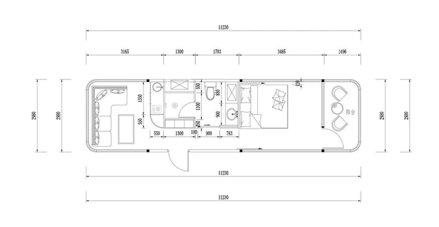 Space Capsule Tiny Home Future Looking Home! 1 Bedroom, Living Room. 3
