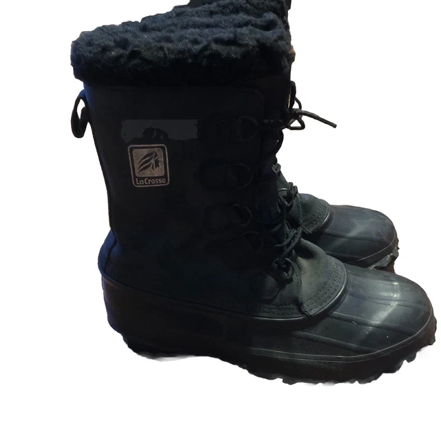 LACROSSE MENS GREEN/BLACK Leather Iceman Boots Thinsulate Size 11 Usa £