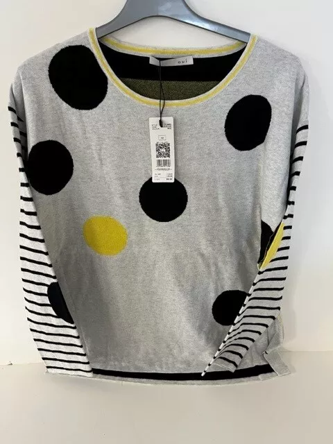 Oui Women's Spotty Multicoloured Jumper, Size 40, New