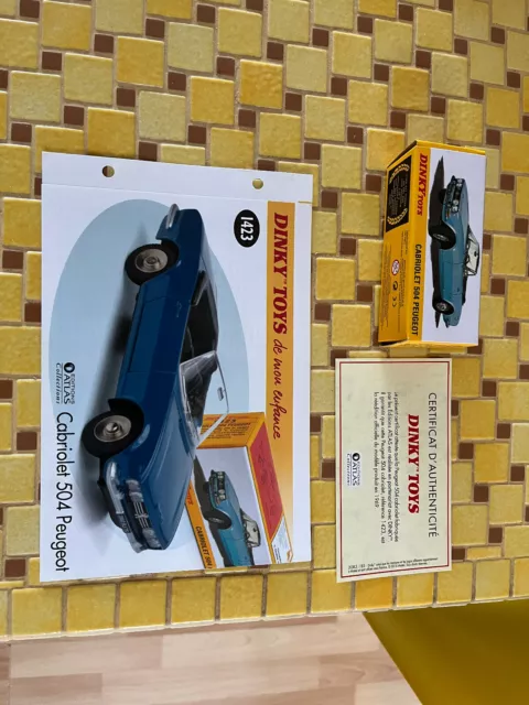 coffret collector dinky toy atlas 2014"cabriolet 504 peugeot" 1423 NEUF