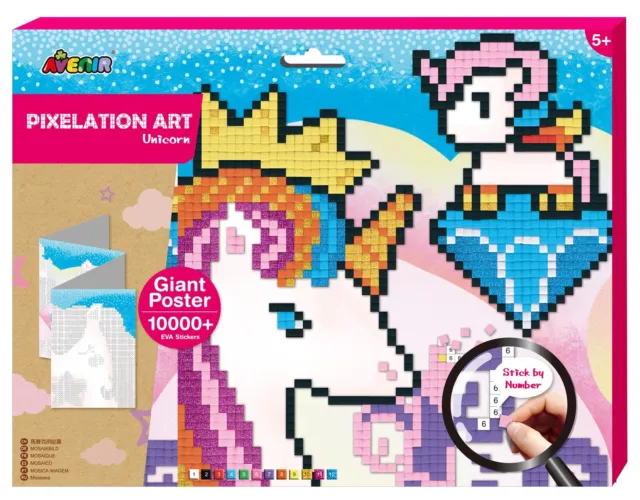 AVENIR Pixelation Set de Arte Unicornio
