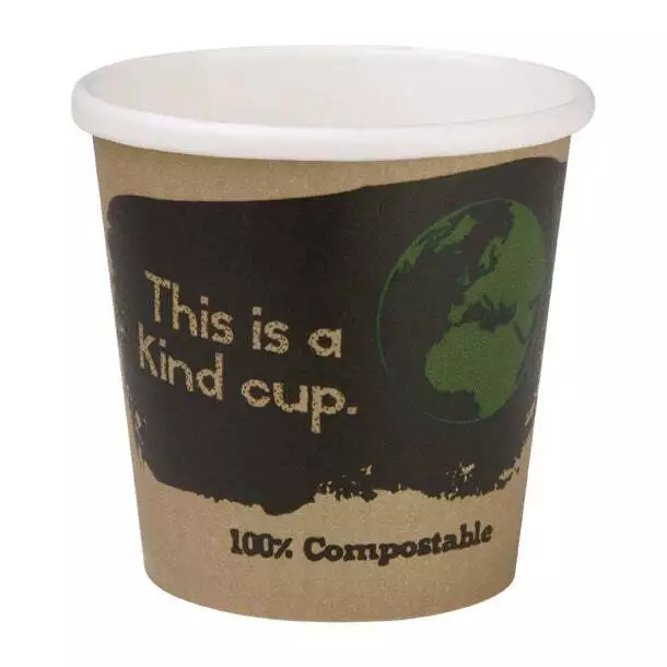 Fiesta Compostable Espresso Takeaway Cups Single Wall 113ml / 4oz (Pack of 1000)