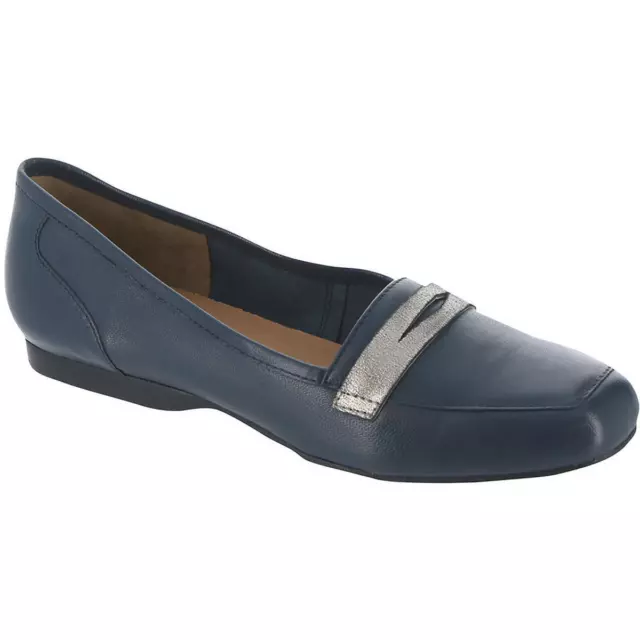 Array Womens Marlowe Navy Penny Loafers Shoes 8.5 Narrow (AA,N) BHFO 0617