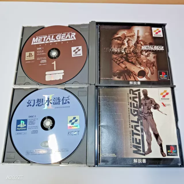 Metal Gear Solid and Integral Lot of 2 PS1 PlayStation 1 Konami Japan Import 2