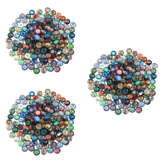 3 Sets Beads Mixed Tiles Crafts Dangle Earrings Glass Mosaic Supplies