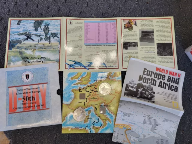 Battle Of Normandy Liberation Of Europe 50th Anniversary Commemorative Coin Set