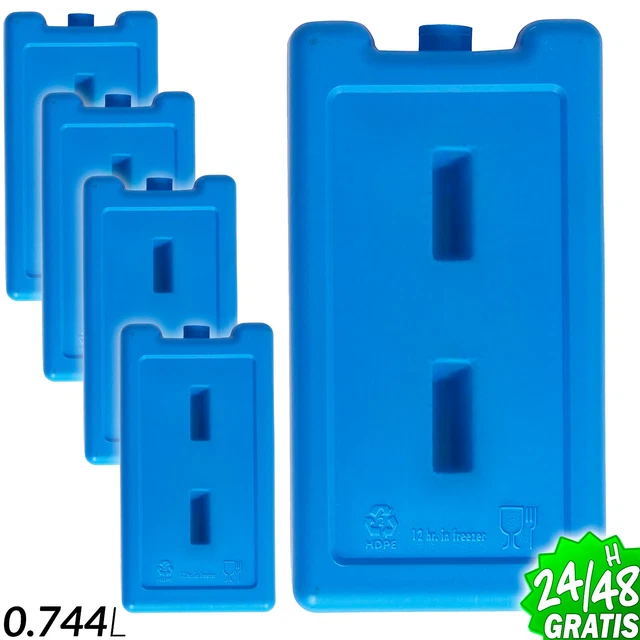 Acumuladores De Frío Para Nevera Portátil - Pack De 2 Unidades De 800ml (25x25cm), Con Embudo, Para Viajes Y Camping