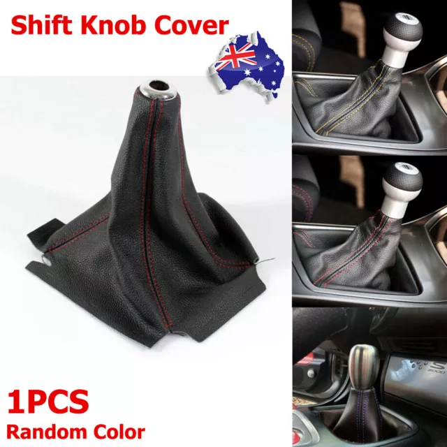 Universal Manual Car Gear Gaiter Shifter Shift Boot Cover PVC Leather W/ Stitch