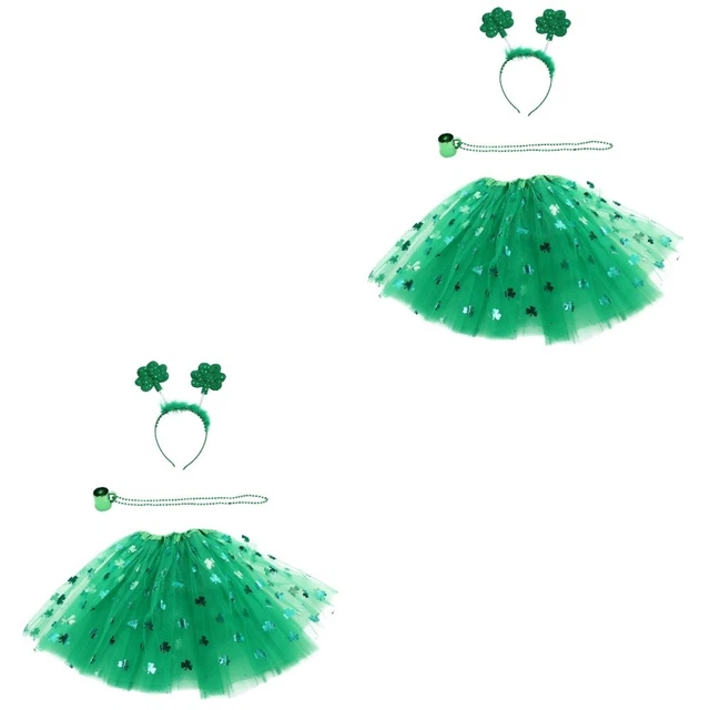 2 Set di Gonne Tutu Danza Patrick Capo Verde Tututù Gonna Tutu Per Ragazze