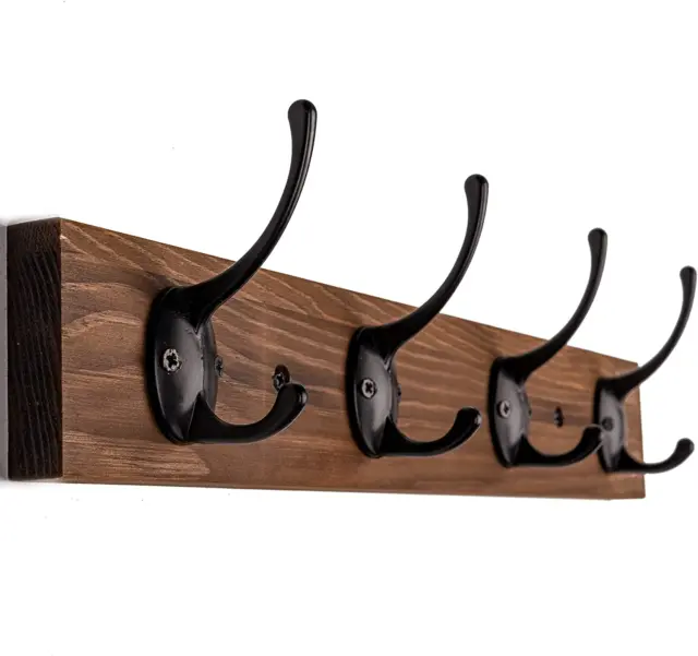 Coat Hooks for Wall,Coat Rack Wall Mounted, Hat Rack and Hat Hooks with 4 Hooks