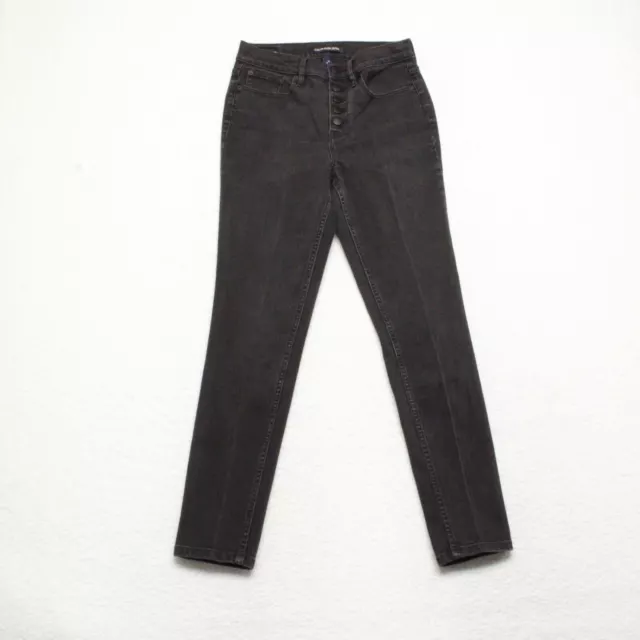 Calvin Klein Women's Size 28 Black Skinny Dark Wash Cotton Blend Stretch Jeans