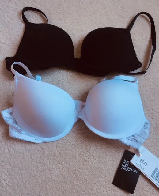 H&M PUSH UP bras pack 2 Size 36A New £5.99 - PicClick UK