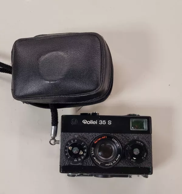 Kamera Rollei 35 S mit Objektiv Sonnar 2,8 / 40, Handbuch, Tasche und Kordel