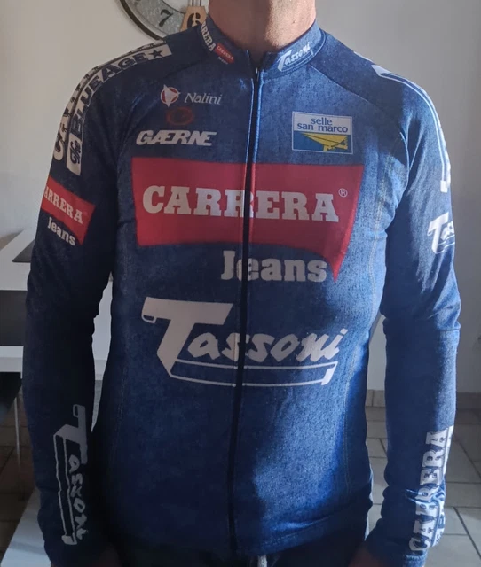 Veste Cyclisme Vintage Carrera Jeans Tassoni Gaerne Nalini – Taille 6 – Manches Longues