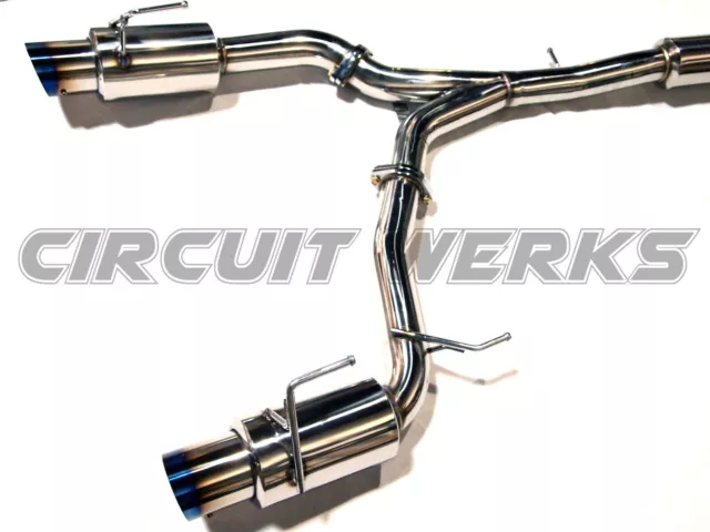 Fairlady 350Z Z33 Y-Pipe Rear 3"" Exhaust With / Silent & Burnt Tips