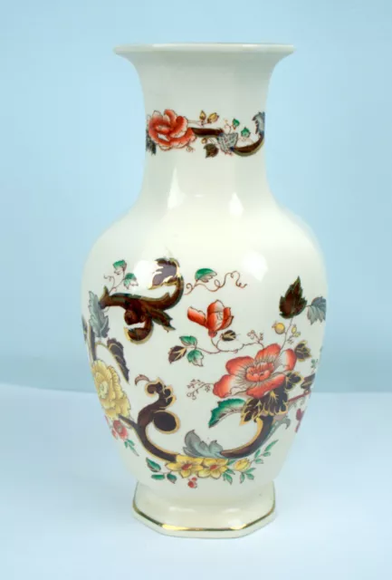 Large Vase Lovely Mason's Brown Velvet Tall Vase  12" Made in England