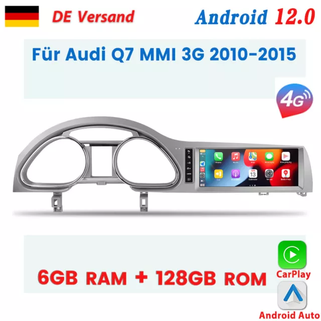 10.25” Autoradio Für Audi Q7 MMI 3G 2010-2015 6+128G Carplay Android GPS 4G WIFI