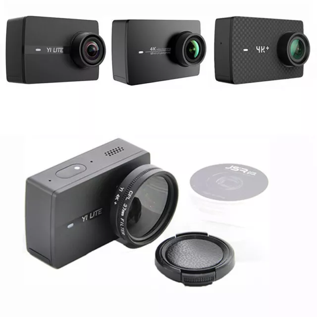 Kit de filtro de lente UV CPL de primer plano 10X 37/52 mm para cámara de acción Xiaoyi Yi Lite 4K 3
