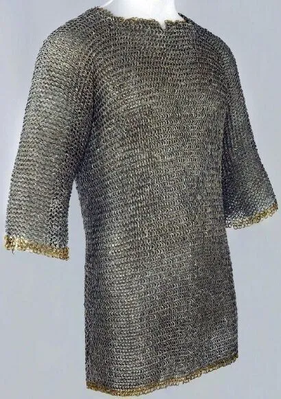 9 mm Kettenhemd-Rüstung aus dem 14. Jahrhundert, Nachbildung für Ritter Hauberk