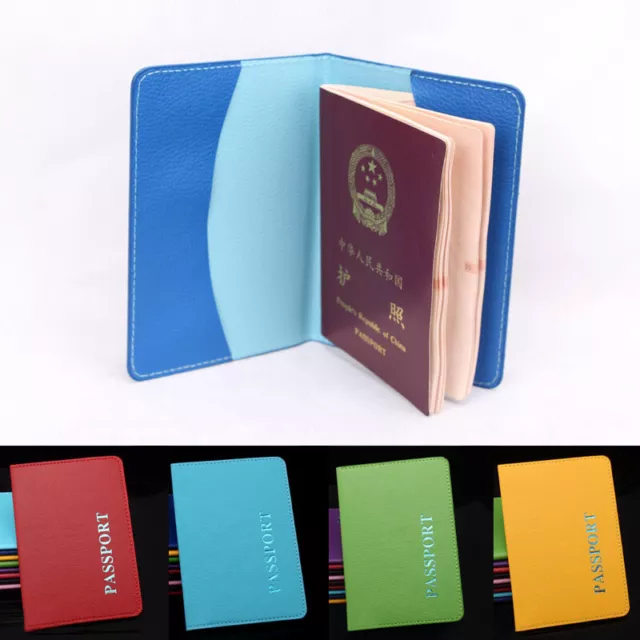 Travel PU Leather Passport Cover Travel ID Holder Wallet Protector Case Portable