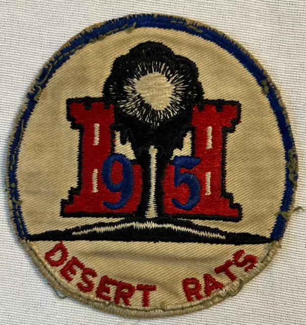 US Army Patch 95th Engineer Battalion ADM DESERT RATS Atomic Demolition Original