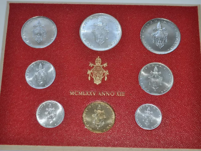 1975 Vatican City Paul VI (XIII Year) Coin Set - Unc
