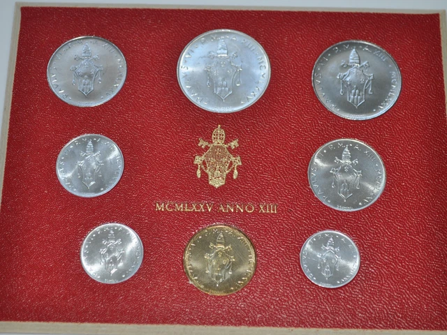 1975 Vatican City Paul VI (XIII Year) Coin Set - Unc