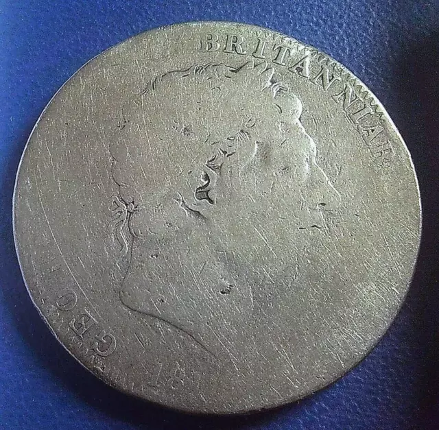 1819 King George III Crown .925 silver LIX - fair, small obverse rim nick