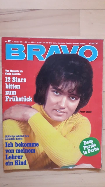 BRAVO Nr.42 vom 11.10.1971 John Lennon, Peter Weck, Romy Schneider, Deep Purple