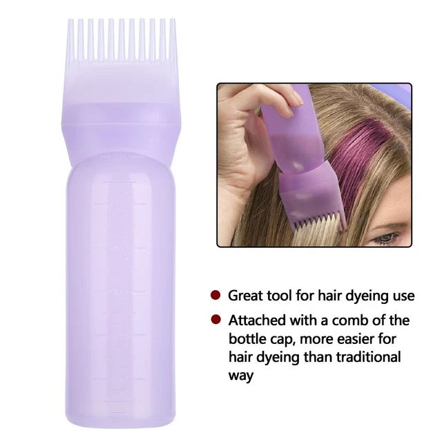 (Viola) pettine olio shampoo spazzola per tintura capelli 3 colori