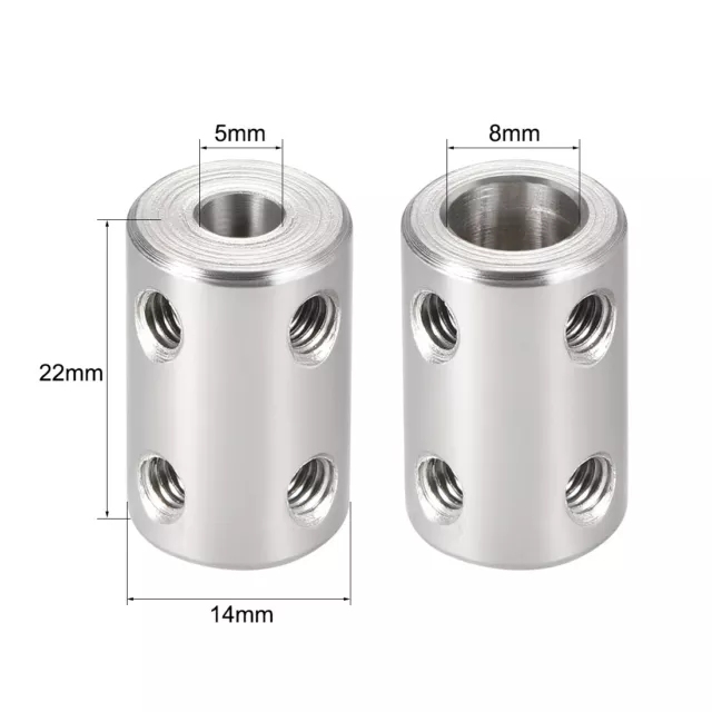 Accouplement Arbre 5mm à 8mm L22xD14 Pas à pas Rigide Moteur Coupleur Connect 3