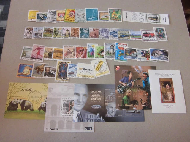 Österreich Jahrgang 2003 sauber (gestempelt) komplett incl. Blocks aus Post Abo