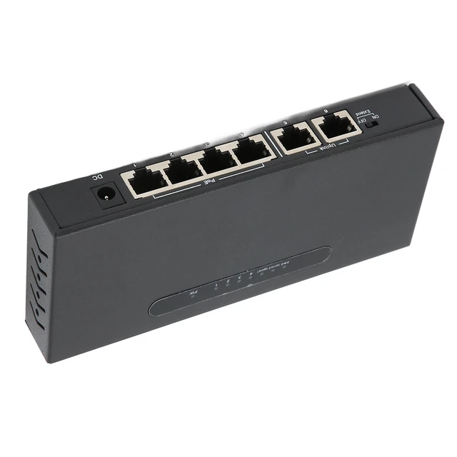 (Prise UE) Commutateur PoE 6 Ports Commutateur Ethernet Avec Distance De 2
