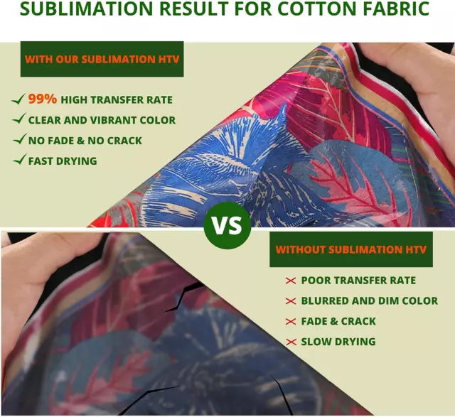 SUBLIMATION VINYL FOR Dark/Light Fabric Matte 12
