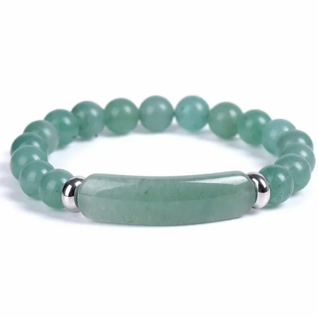 Natural Stone Turquoise Quartz Agates Beaded Bracelet Bangle Healing Women Men