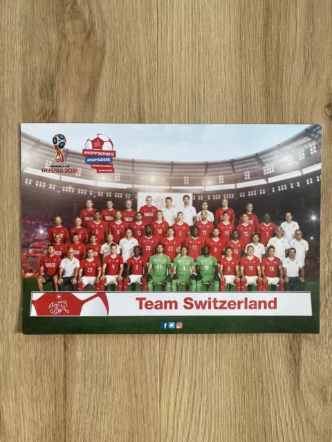 Schweiz Nationalmannschaft Autogrammkarte original !!! WM 2018 !!!