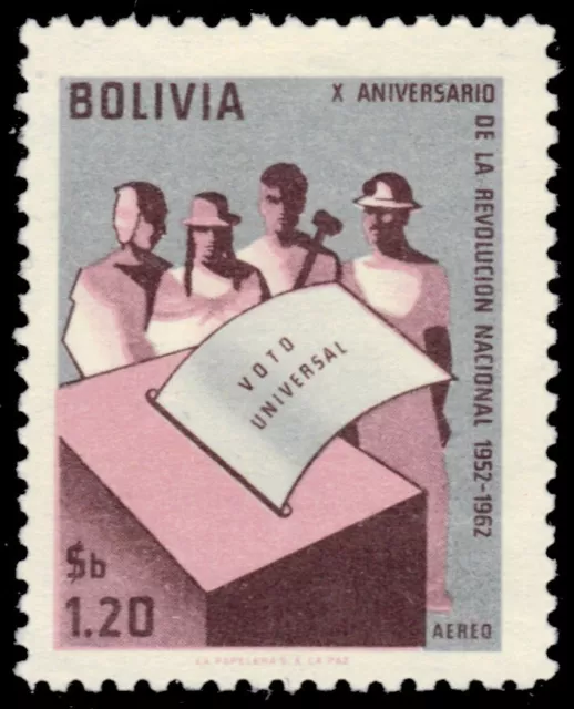 BOLIVIA C251 - Revolution of 1952 "Ballot Box" (pb82668)
