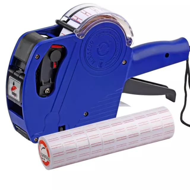 MX5500 EOS Blue 8 Digits Pricing Gun Kit with 7,000 Labels & Spare Ink