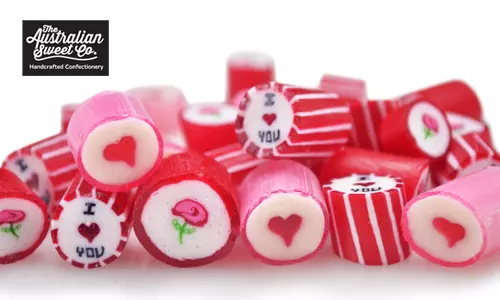 1kg Love Mix Valentine Wedding Favours Anniversary Rock Candy bulk lollies
