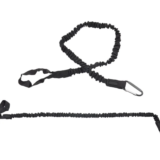 Lot De 2 Leash (Laisse) Pour Pagaie De Kayak/Canoë - Réglable, Élastique, Vert, 120cm