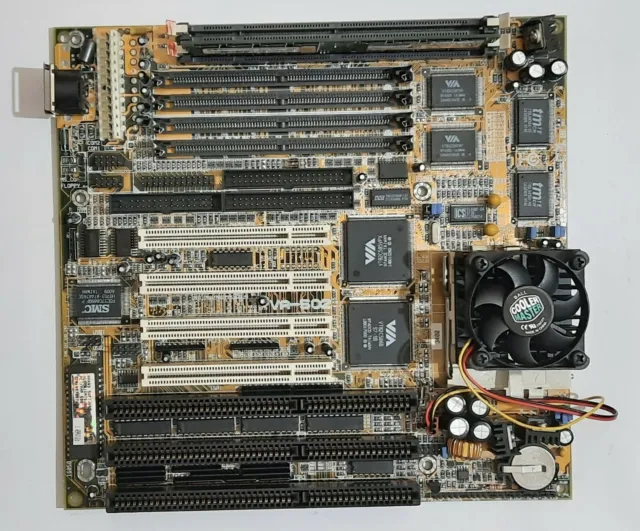 Scheda madre FIC VA-502 socket 7 ISA + Pentium MMX 200 MHz + 64 MB SD-RAM