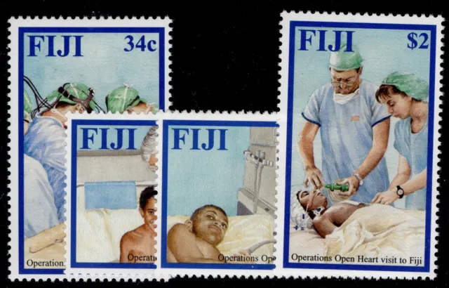 FIJI QEII SG1174-1177, 2002 operation open heart set, NH MINT.