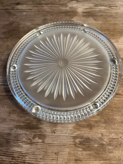 Dessous de plat Art déco, Verlys / en verre - Diamètre 23 CM TBE